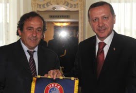 basbakan erdogan uefa baskani platini futbolistan