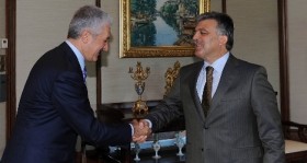tff baskani aydinlar cumhurbaskani gul ile gorustu futbolistan