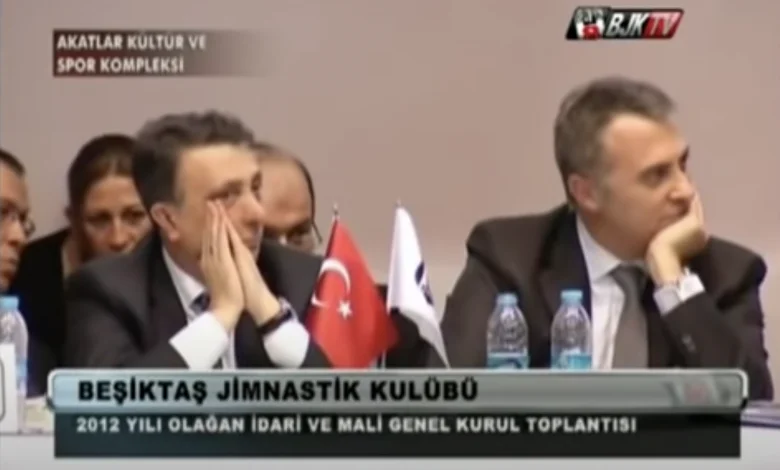 Beşiktaş Mali Kongresi'nde Hürser Tekinoktay'ın konuşmasına Başkan Orman'dan sataşma!.. 1 Hurser Tekinoktay Fikret Orman Ahmet Nur Çebi el hareketi yapma