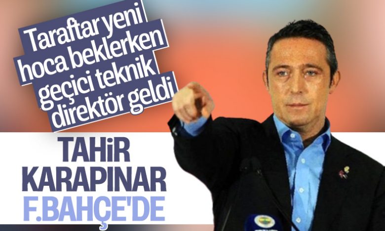 Tahir Karapınar Fenerbahçe ile anlaştı 1 Fenerbahçe Teknik Direktör olarak Tahir Karapınar ile anlaştı