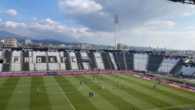 Selanik'te PAOK'un ic saha stadyumu Toumba, mac gunu disinda