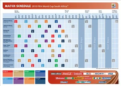 FIFA 2010 Dünya Kupası Maç Takvimi 1 fwc 2010 match schedule1